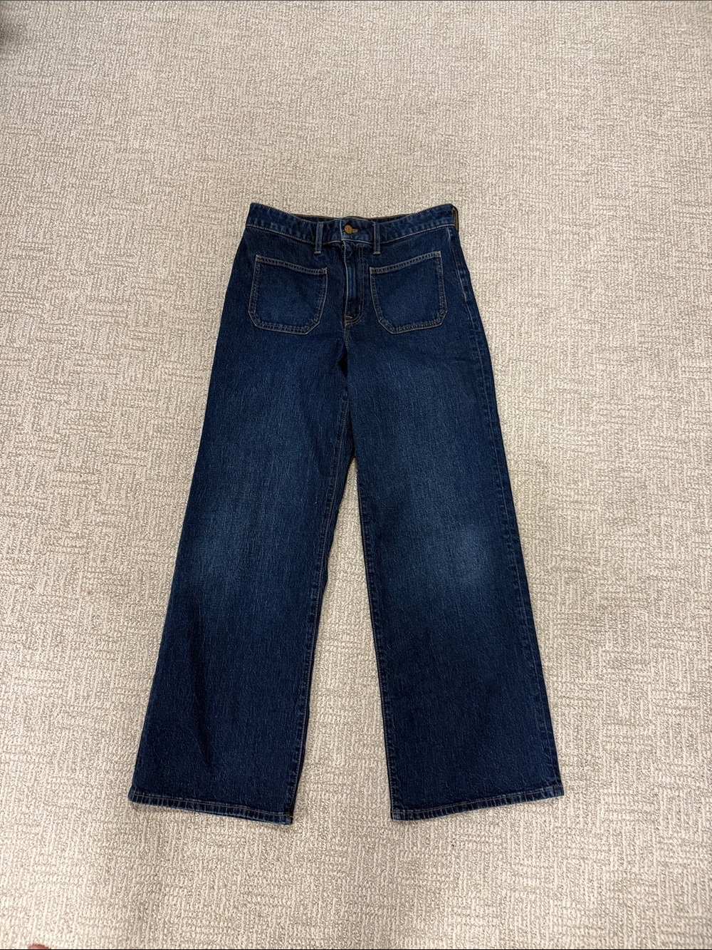 J. Crew Dark Indigo Wide-Leg Jeans